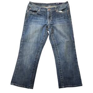 EUC Vintage Seven 7 Denim Jeans Capris Dark Wash Size 30